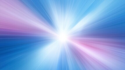 Fototapeta premium Abstract Light Burst in Blue and Pink with Soft Gradient Rays