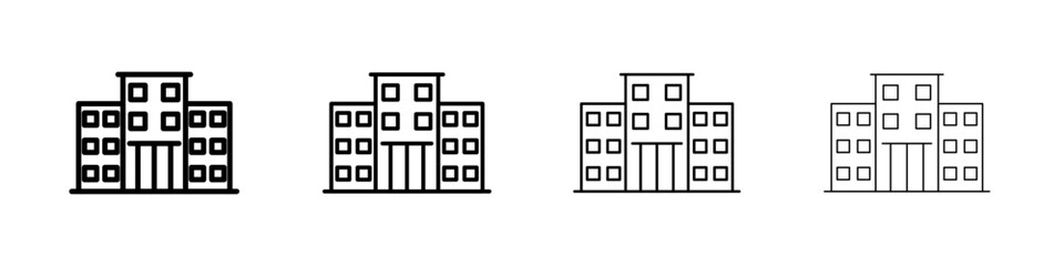 Office Buildings icon icon Outline sign symbol set