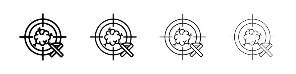 Obraz premium Oncology department icon Outline sign symbol set