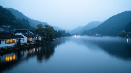 Fototapeta premium lake in winter