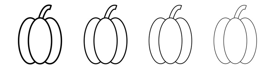 Paprika icon Outline sign symbol set