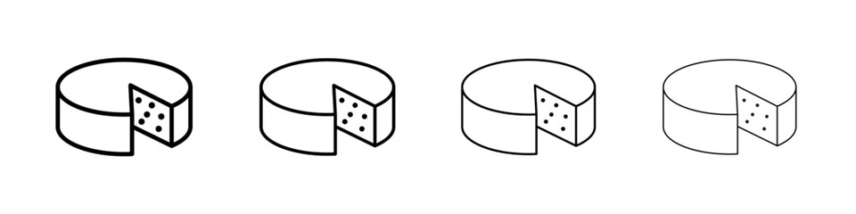 Parmesan icon Outline sign symbol set