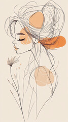 Tinkerbell simple illustration orange