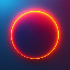 Obraz premium Neon light ring modern perspective high resolution hd background