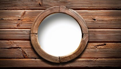 hole in the wooden wall isolated on white background