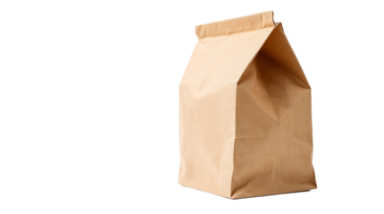 brown paper bag isolated