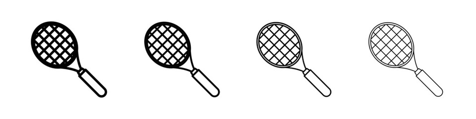 Racket icon Outline sign symbol set
