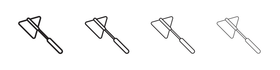 Reflex hammer icon Outline sign symbol set