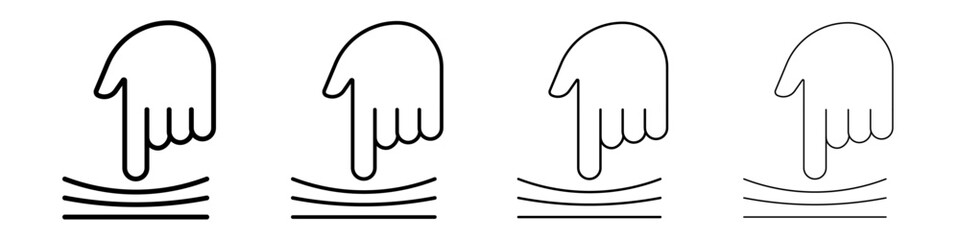 Resilience material icon Outline sign symbol set