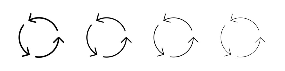 Reuse icon Outline sign symbol set
