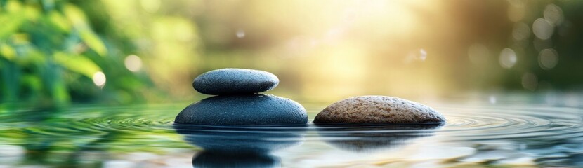 Serenity: Stacked Stones in Tranquil Water