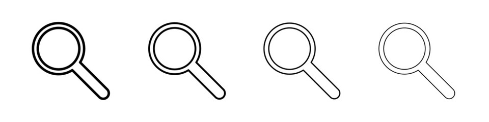 Search icon Outline sign symbol set