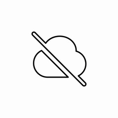 cloud hide icon sign vector