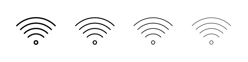 Signal icon Outline sign symbol set