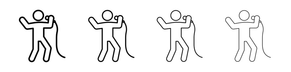 Sing icon Outline sign symbol set