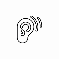 hearing aid icon sign vector