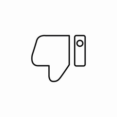 negative thumbs down icon sign vector