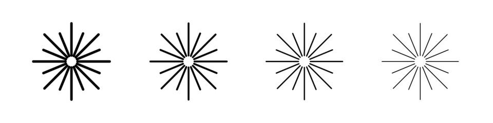 Starburst Icon Outline sign symbol set