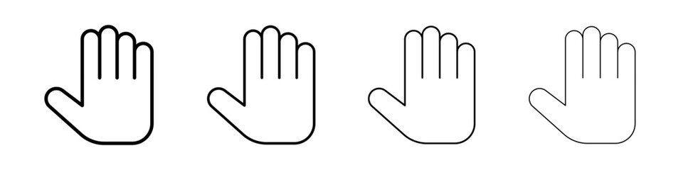 Stop icon Flat illustration sign