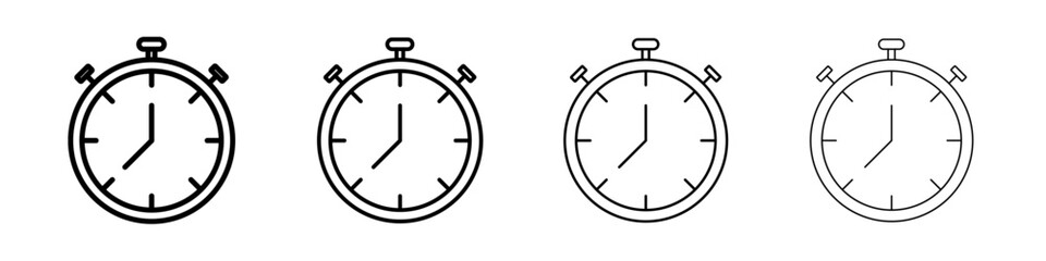 Stop watch icon Flat illustration sign