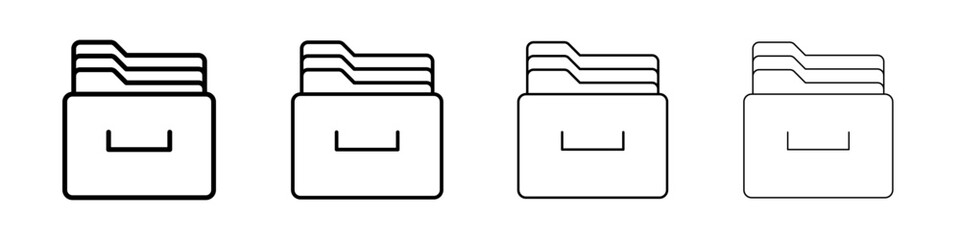 Store files icon Flat illustration sign