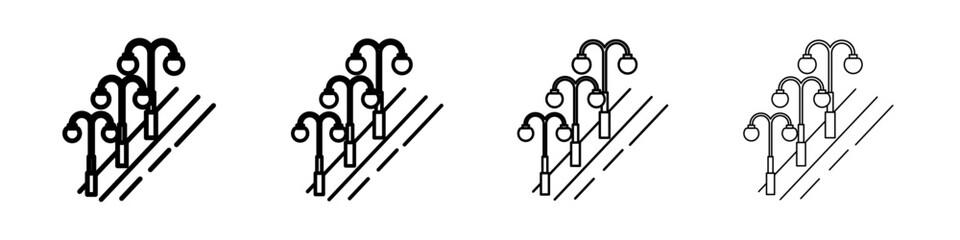 Street lighting icon Flat illustration sign