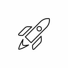 sky rocket icon sign vector