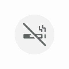 smoking forbidden area icon sign vector