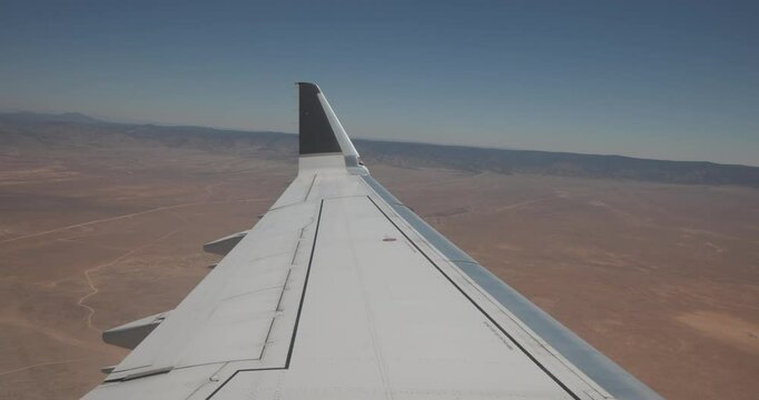 Bombardier CRJ700 900 Wing During Flight over New Mexico