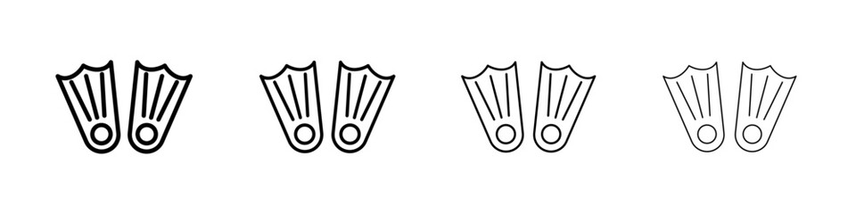 Swimming flippers icon Flat illustration sign © student