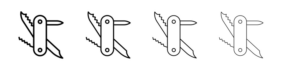 Fototapeta premium Swiss Knife icon Flat illustration sign