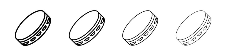 Tambourine icon Flat illustration sign