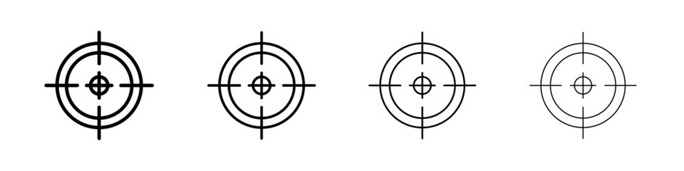Naklejka premium Target, aim, focus icon Flat illustration sign