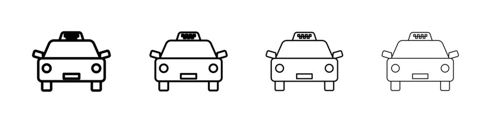 Taxi icon Flat illustration sign