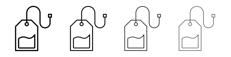 Naklejka premium Tea bag icon Flat illustration sign