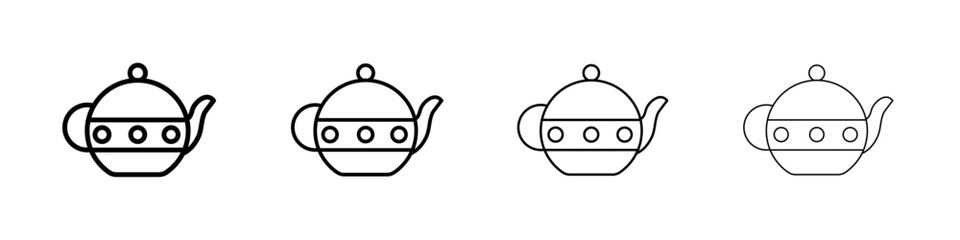 Teapot icon Flat illustration sign