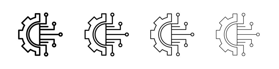 Obraz premium Technology icon Flat illustration sign