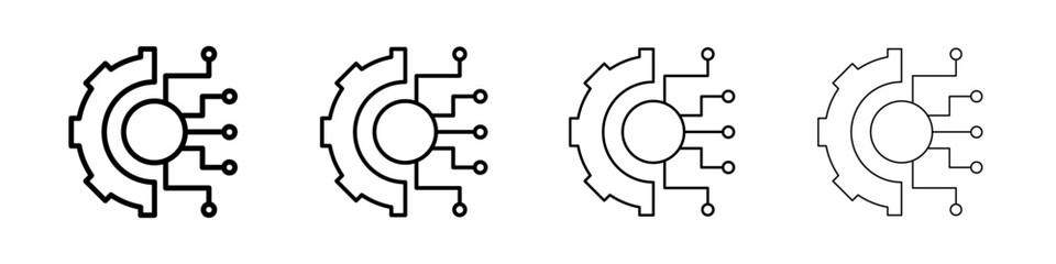 Obraz premium Technology icon Flat illustration sign