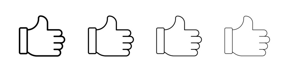 Thumb icon Flat illustration sign