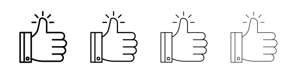 Thumbs Up icon Flat illustration sign