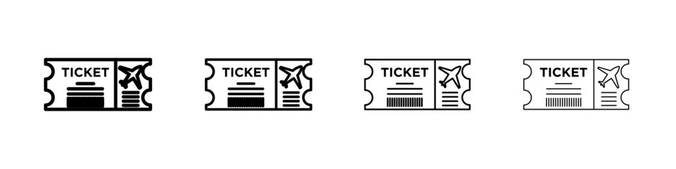 Ticket icon Flat illustration sign