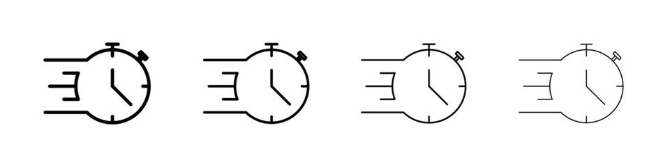 Time fast icon Flat illustration sign
