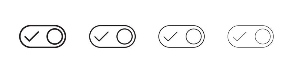 Toggle switch icon Flat illustration sign