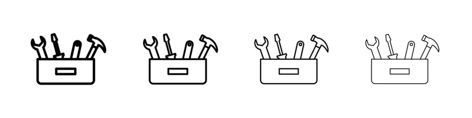 Toolbox icon Flat illustration sign