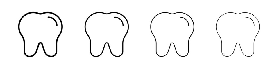 Tooth icon Flat illustration sign