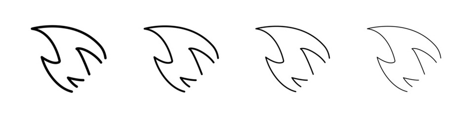 Torch flame icon Flat illustration sign