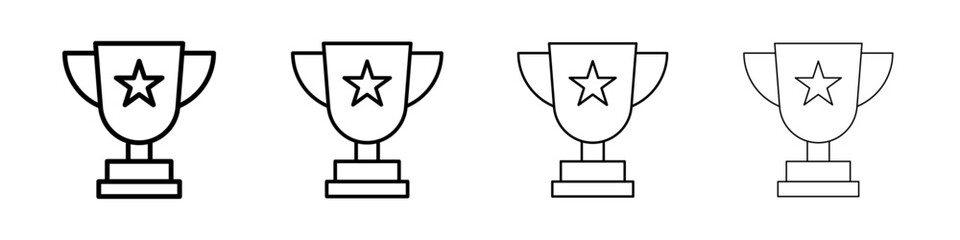 Trophy icon Flat illustration sign