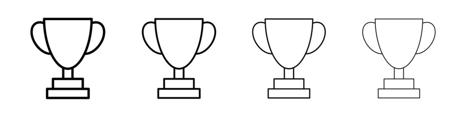 Trophy icon Flat illustration sign