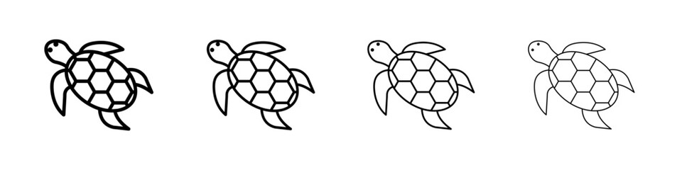 Obraz premium Turtle icon Flat illustration sign