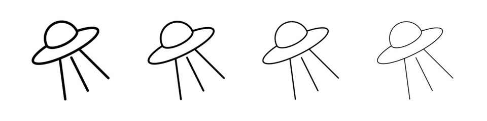 ufo flying icon Flat illustration sign